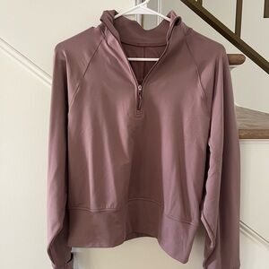Lululemon Athletica Pink Quarter-Zip Long Sleeve Hoodie